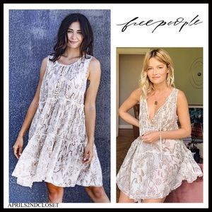 FREE PEOPLE BOHO FLOWY SLIP TANK MINI DRESS A2C